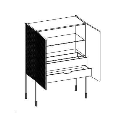 Highboard mit Schubladen