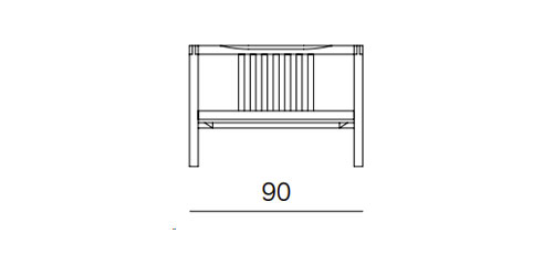 Sessel B 90 cm H 63 cm T 70 cm