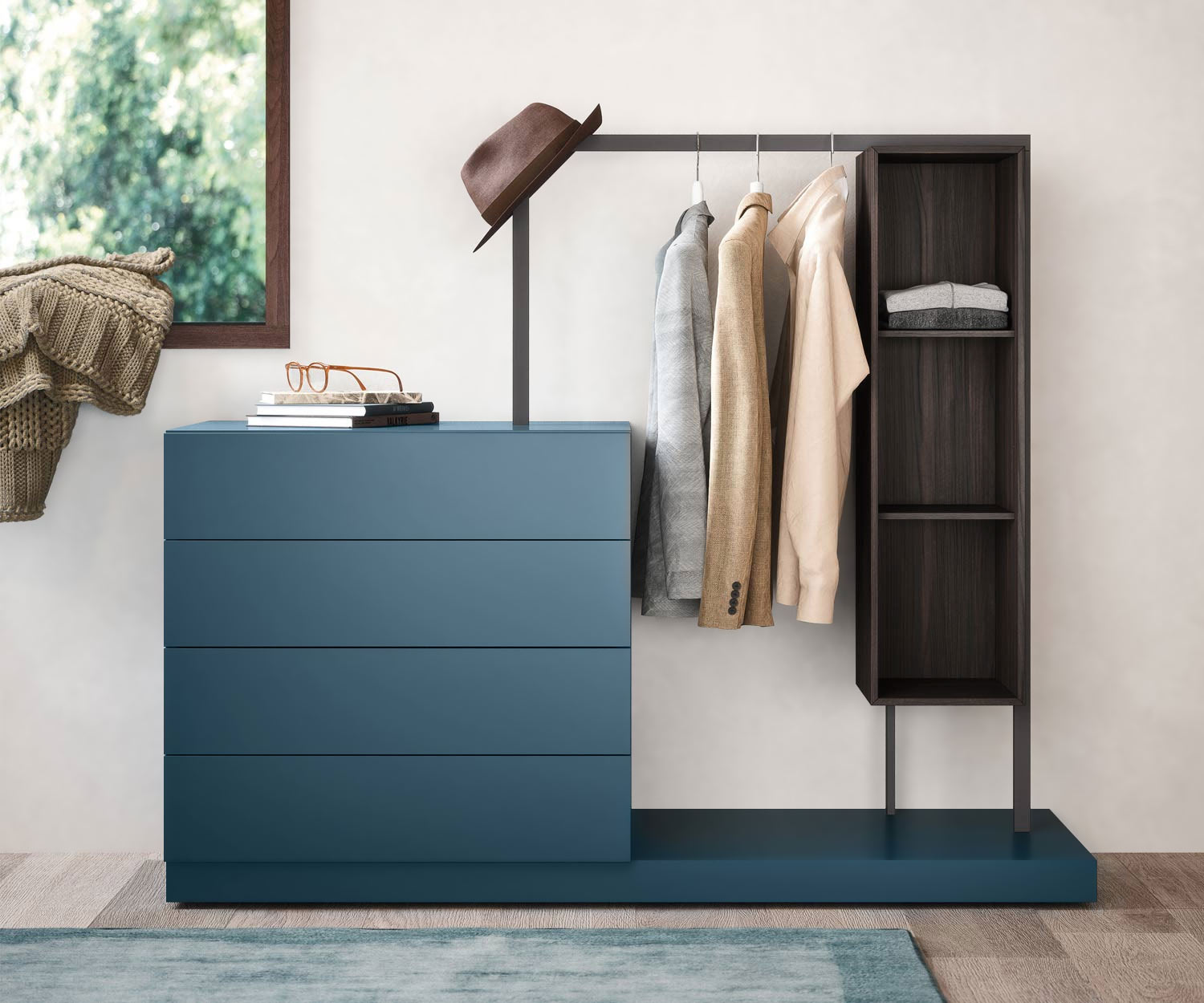 Novamobili Kommode Easy 4 mit Garderobe