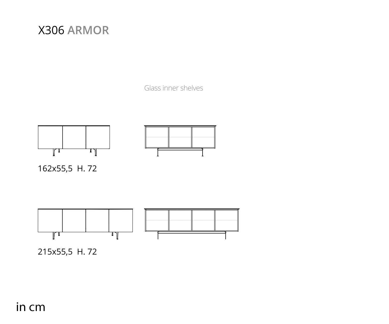 Ozzio Sideboard X306 Keramik Glas Marmor Calcatta